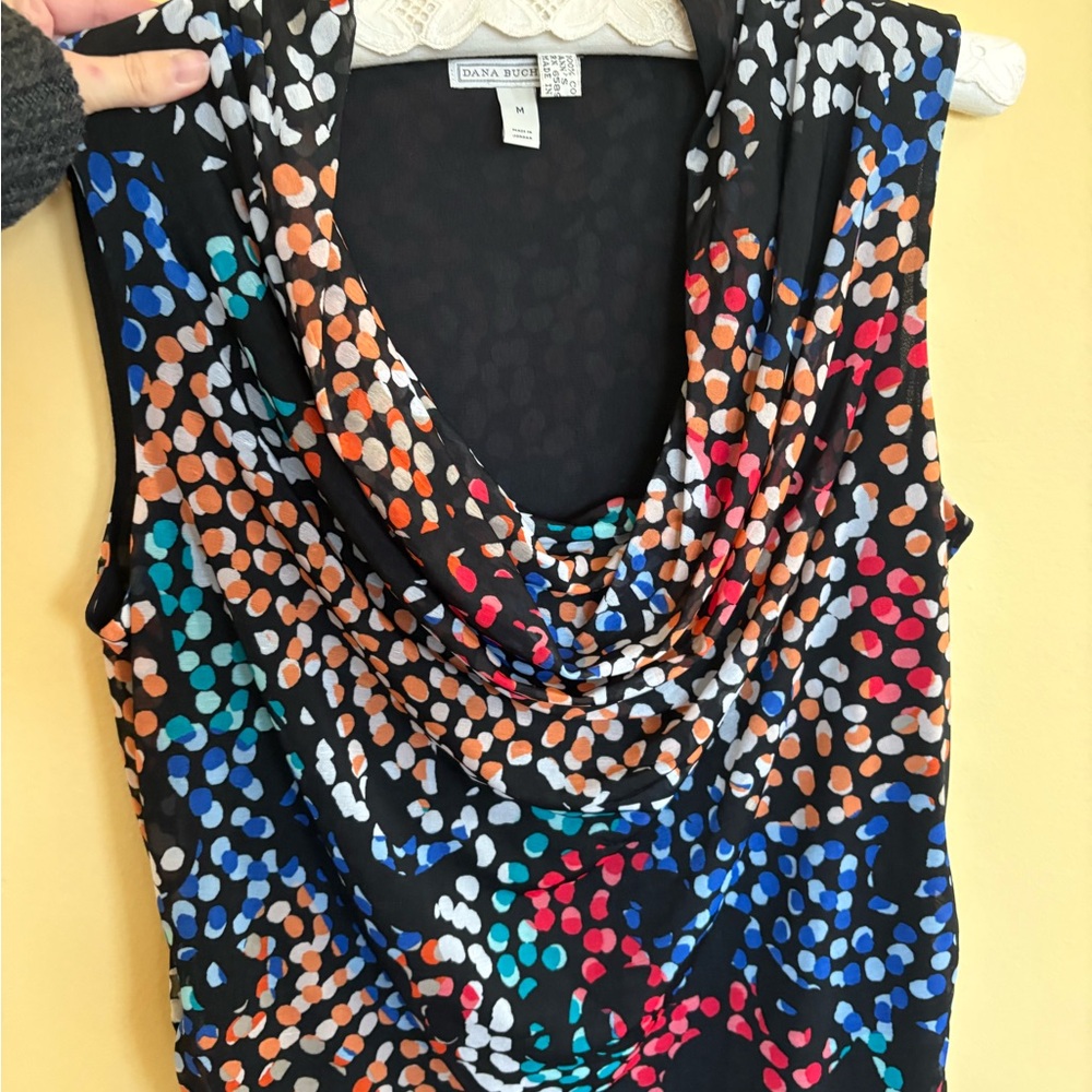 Dana Buchman Multicolor Sleeveless Top
